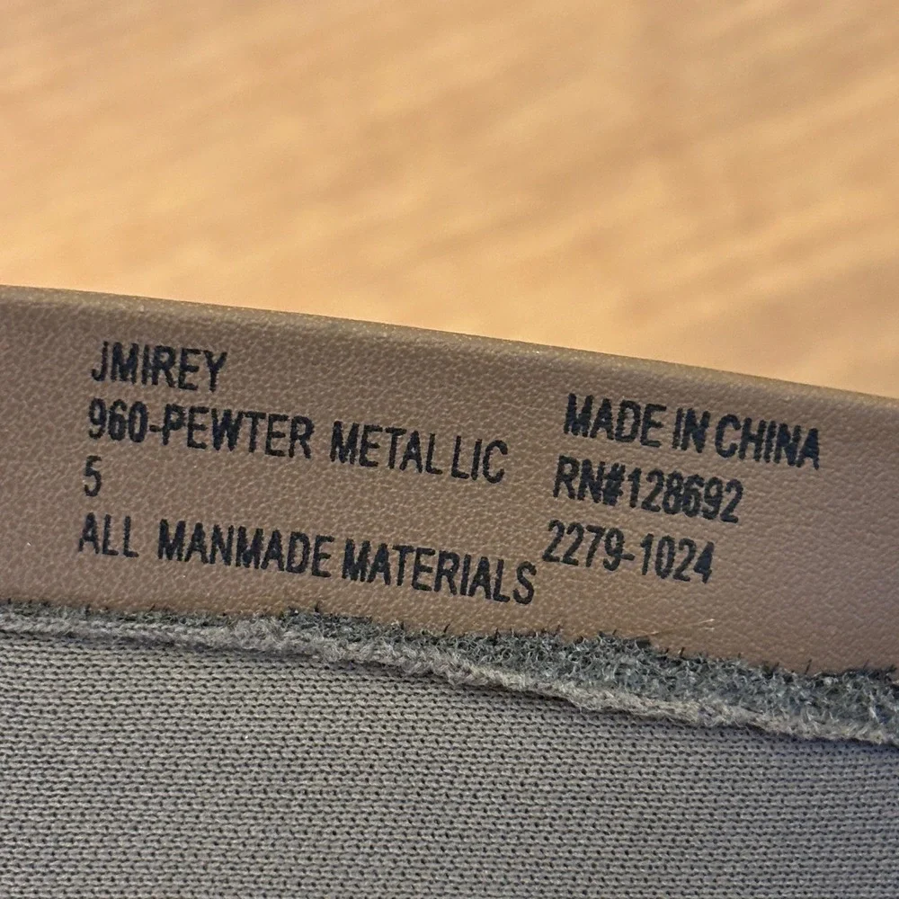 STEVE MADDEN Mirey Star Cowboy Boots Pewter Metallic Silver Kids Size 5 Low Heel